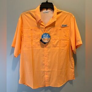 Columbia Men's PFG Short Sleeve Shirt SPF 40 Size M NWT